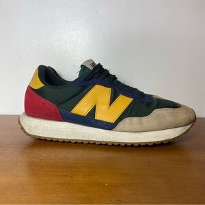 New Balance 327 Men’s 11.5 Multicolor Suede Running Athletic Sneakers Shoes Red